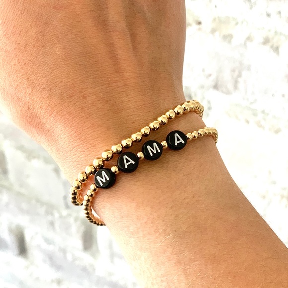 Jewelry - Gold Filled Good Ball “MAMA” bracelet